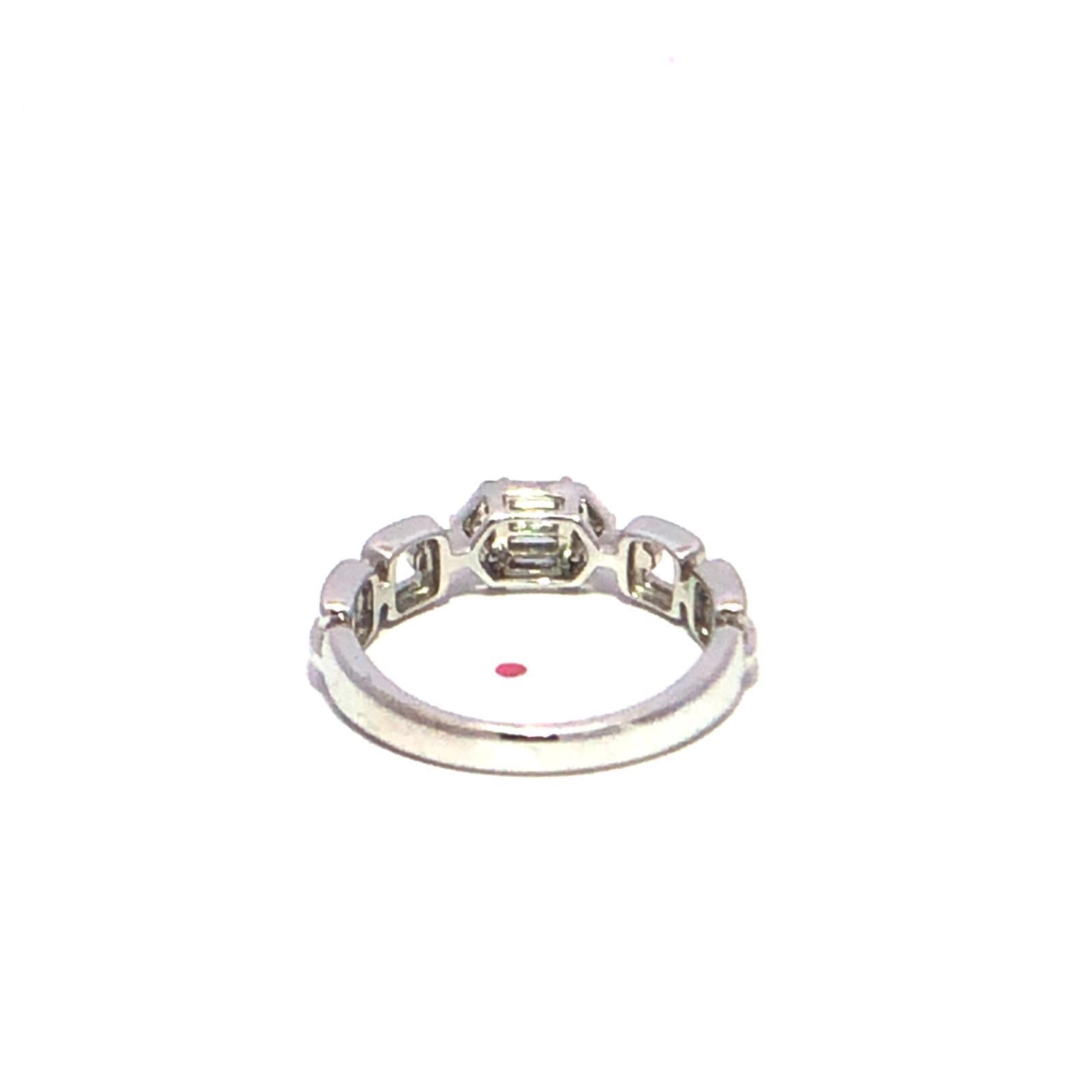 Mixed Cut Chain Link Diamond Cluster Ring For Sale
