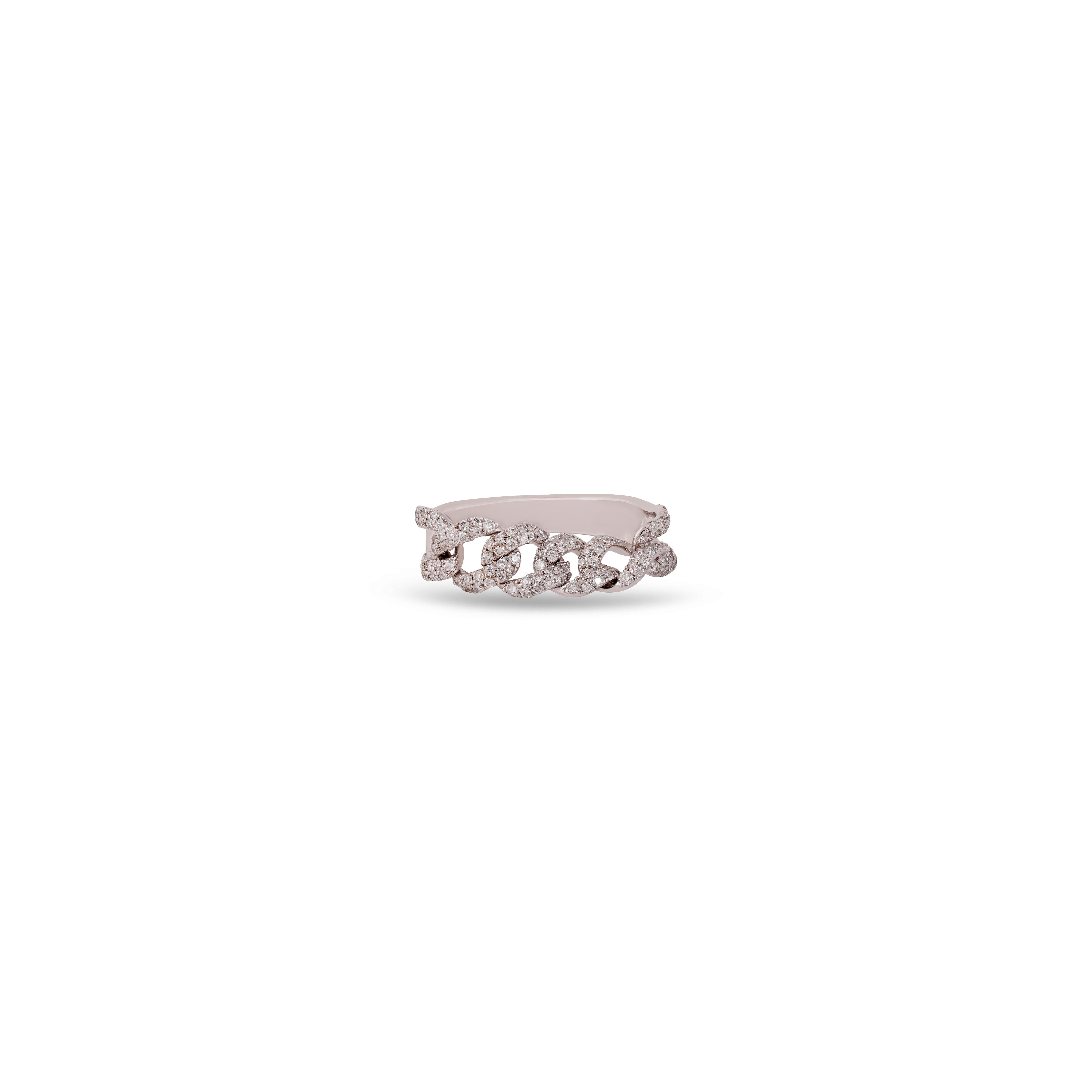 0,59 carati A Link  Anello a mezza fascia con diamante  in oro bianco 18 carati
Diamante - 0,59 carati
Oro bianco 18 carati 

Servizi personalizzati
Il ridimensionamento è disponibile.
Richiesta di personalizzazione