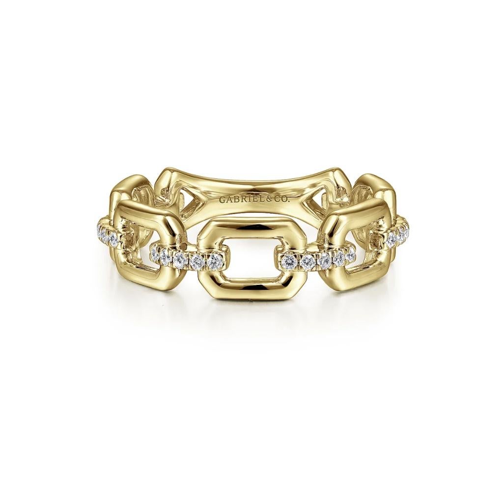in vendita:  Anello a catena con diamante a staffa Impilabile in oro 14K Y/Bianco/Rosa LR51248 LV 8