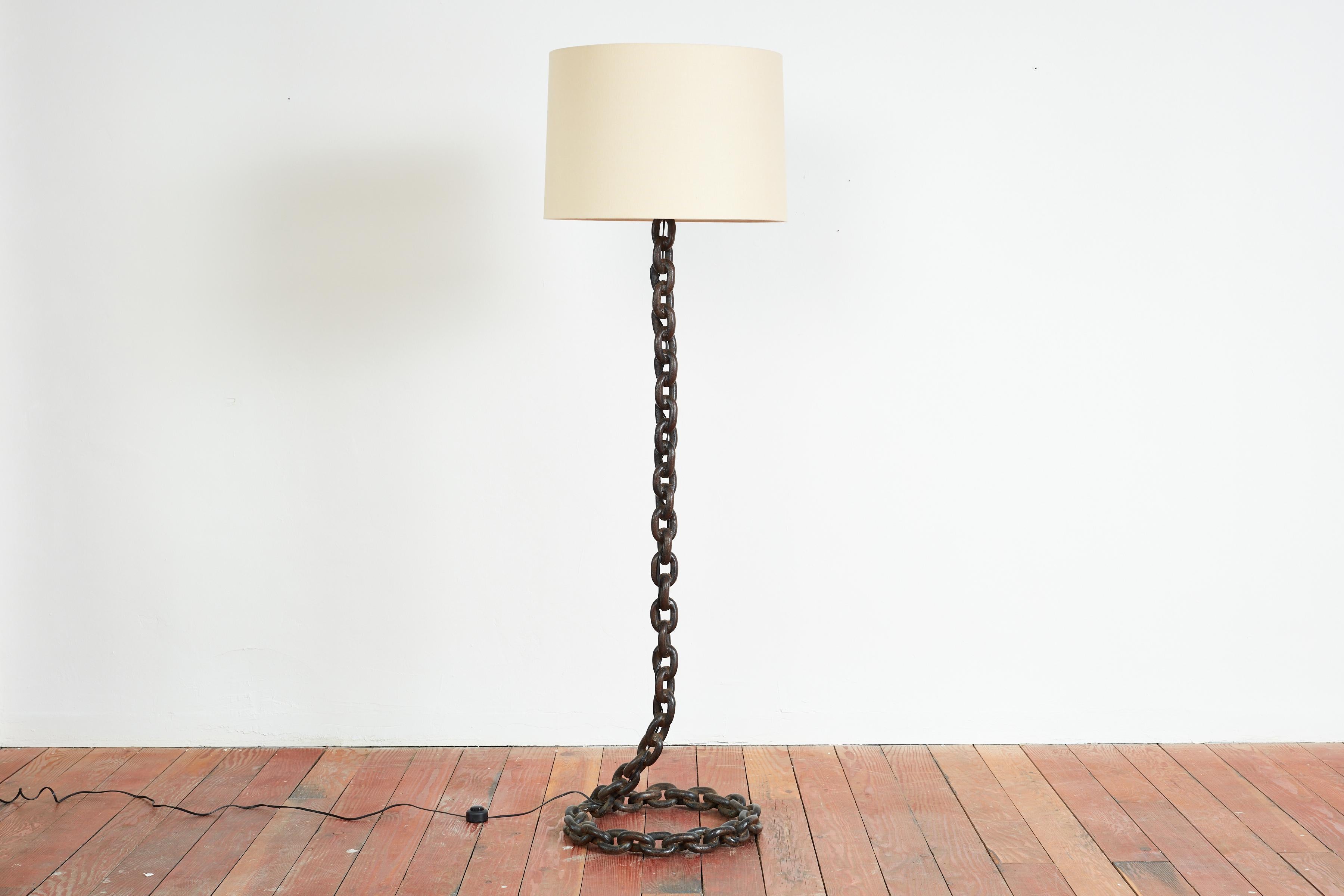 French Chain Link Floor Lamp For Sale