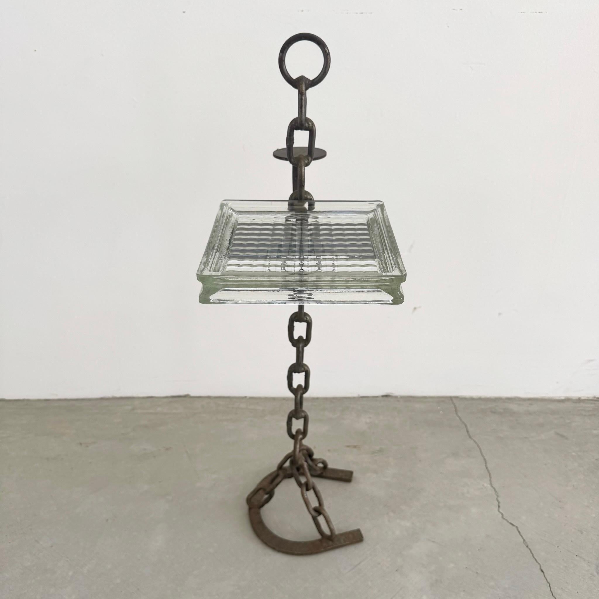 Autrichien Catchall sur pied en fer et verre de Franz West, Autriche, années 1970 en vente