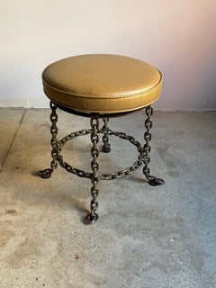 Chain-Link Swivel Stool in the Style of Franz West