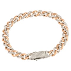 Kette Modernes Weiß-Roségold 18K Armband Diamant für sie