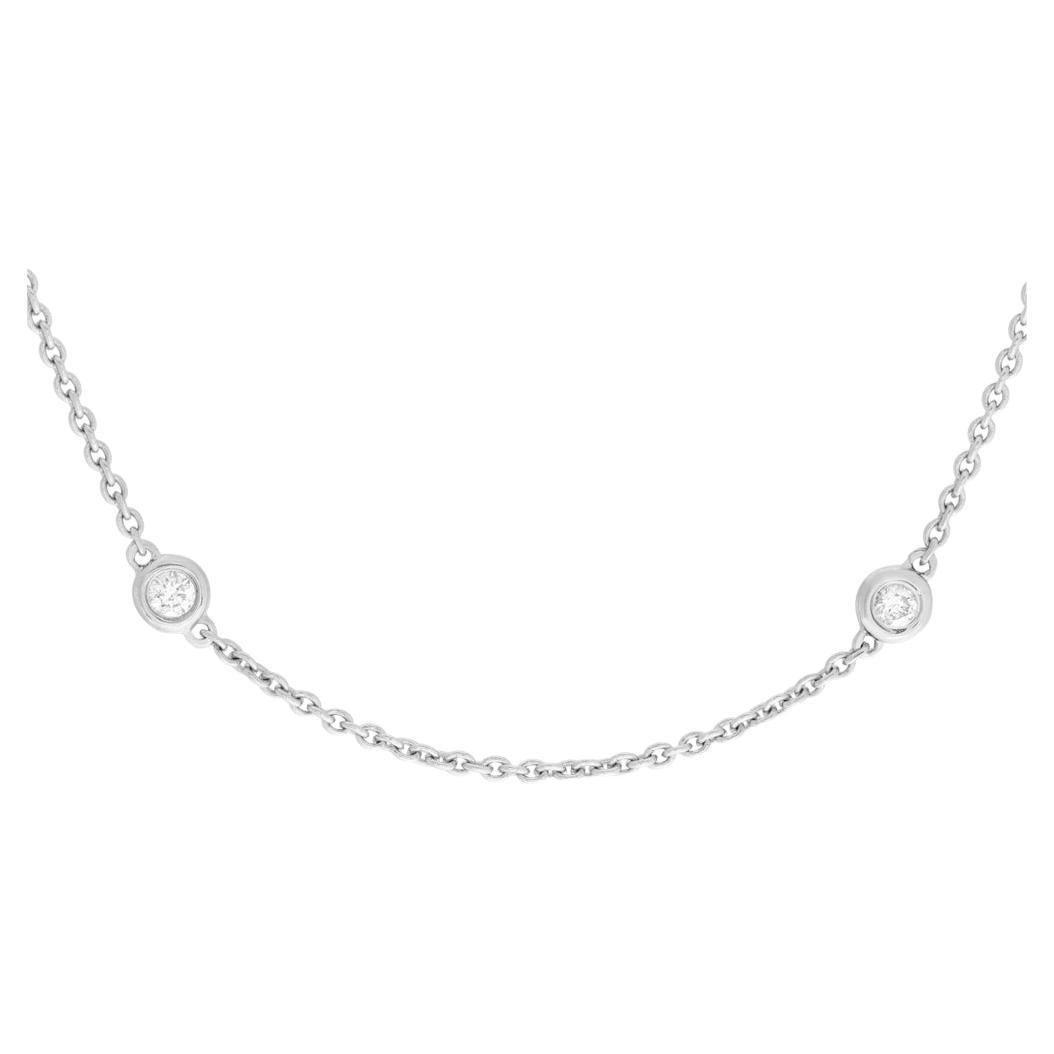 Chain Necklace 18k White Gold, "Diamond by the Yard"
