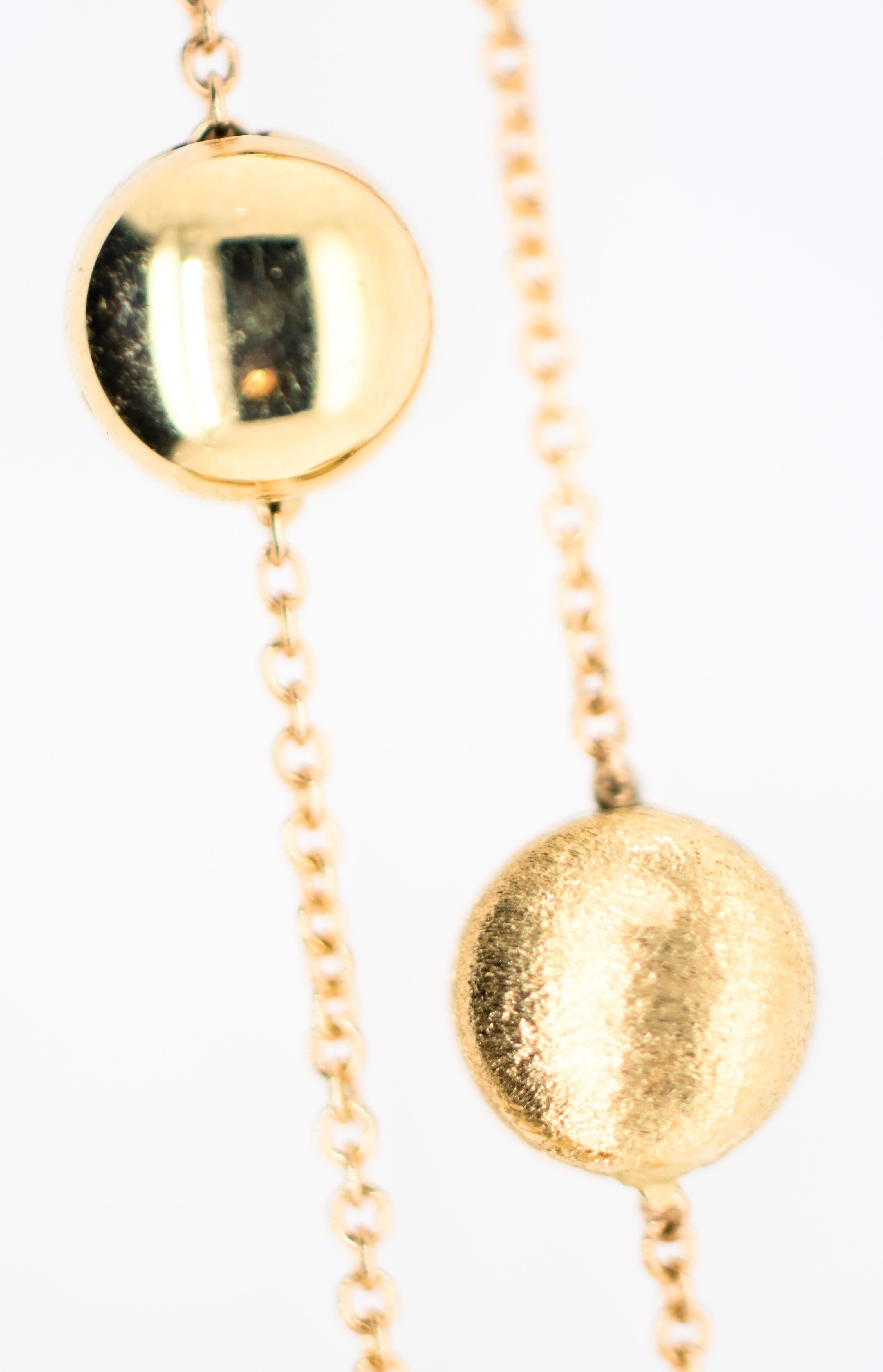 Women's Chain Necklace Diamond Yellow Gold 18 Karat For Sale