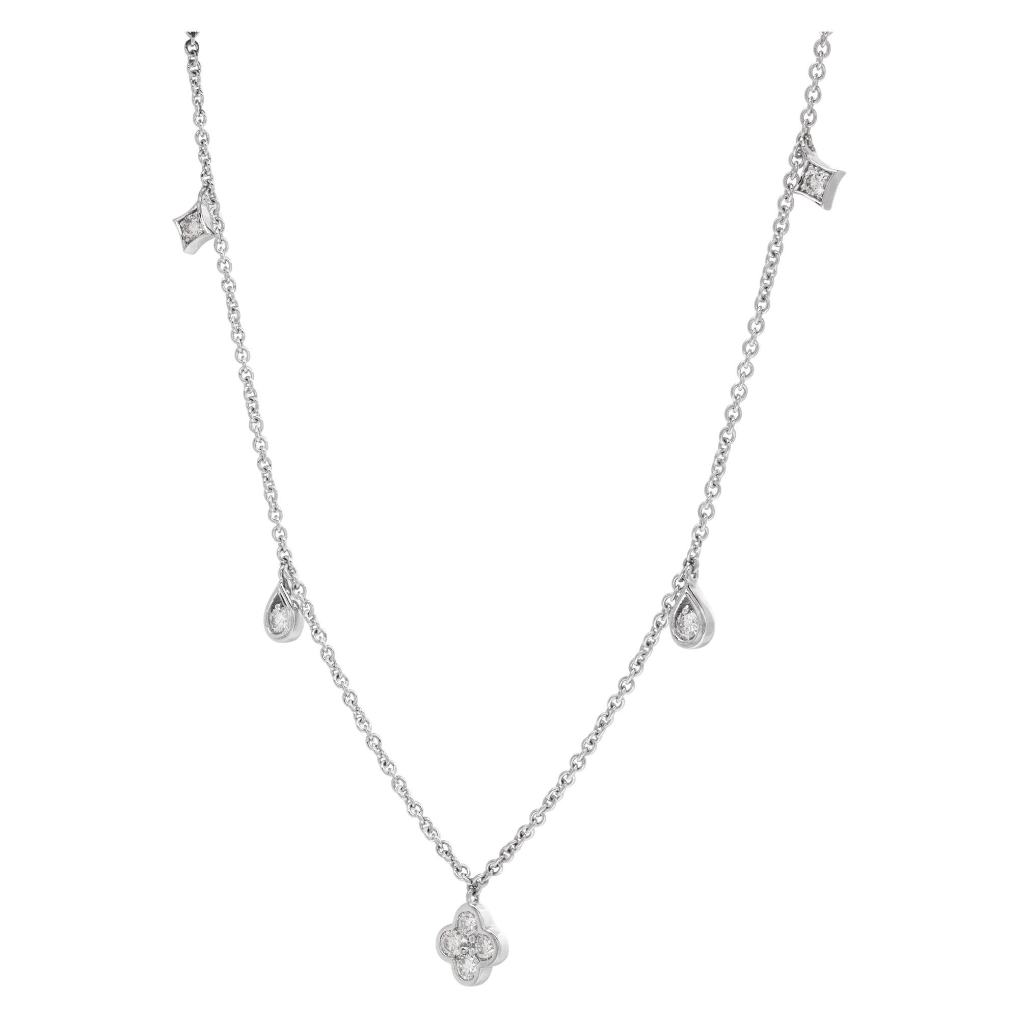 Women's Chain Necklace in 18k White Gold 