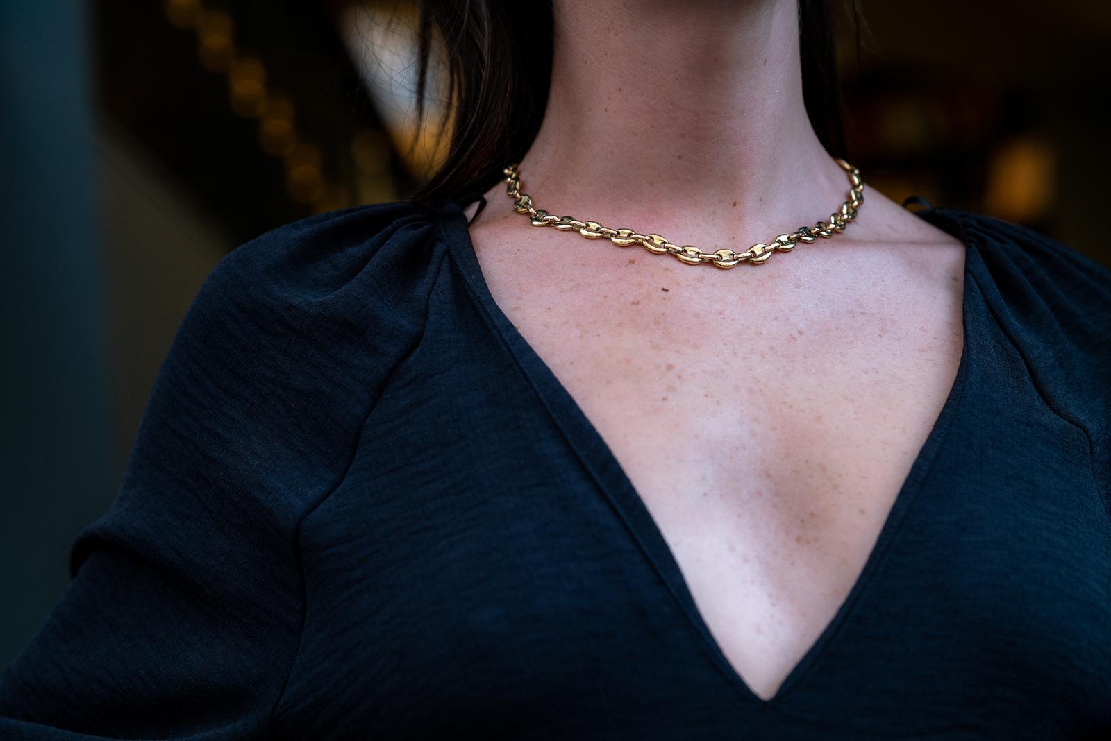 Chaîne collier en or rose Excellent état - En vente à PARIS, FR