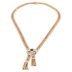 Retro Necklace Rose Gold Diamond