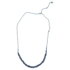 Collier de chaîne argenté tressé Unisexe
