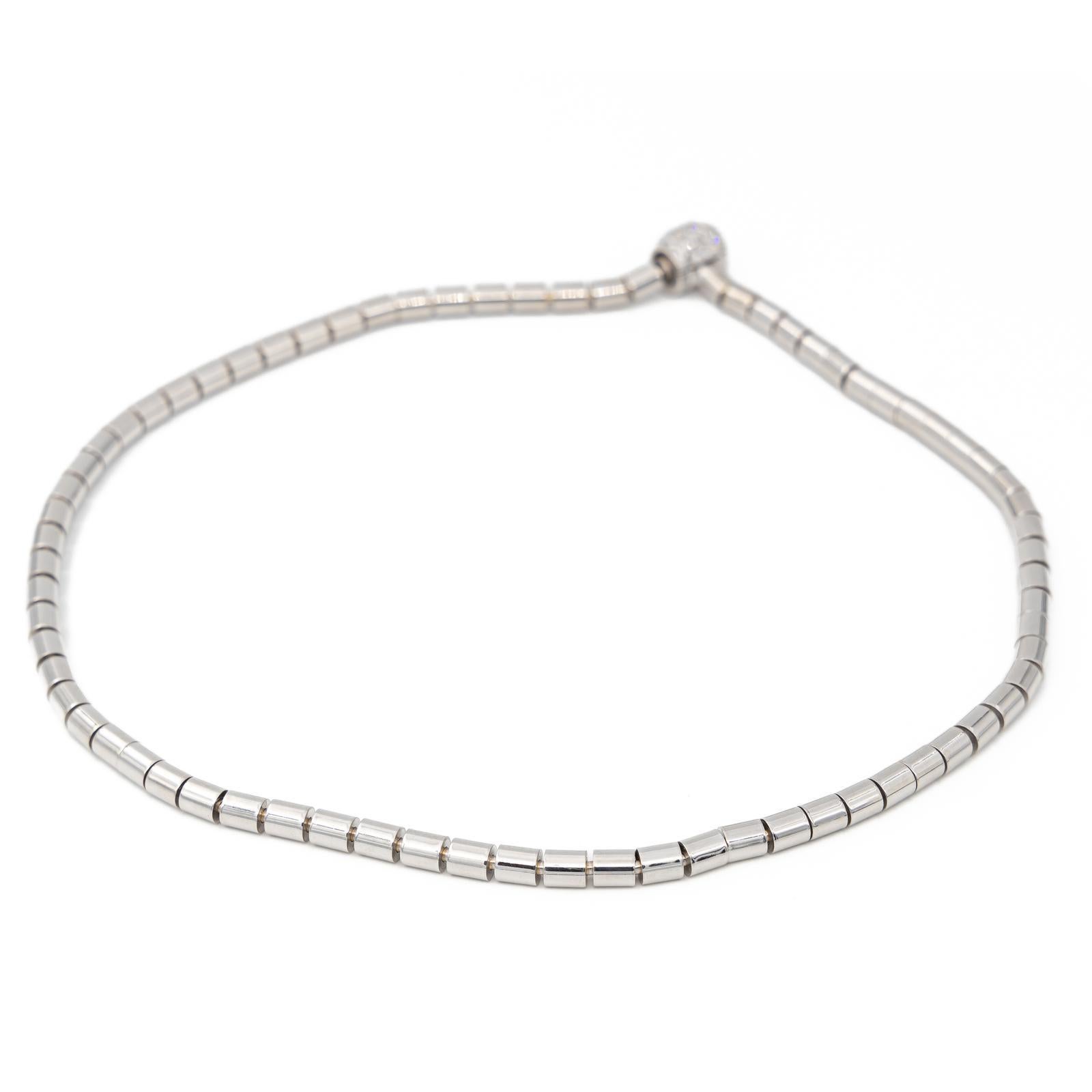 Brilliant Cut Chain Necklace White Gold Diamond