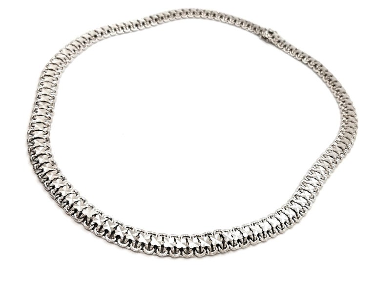 Chain Necklace White Gold For Sale at 1stDibs
