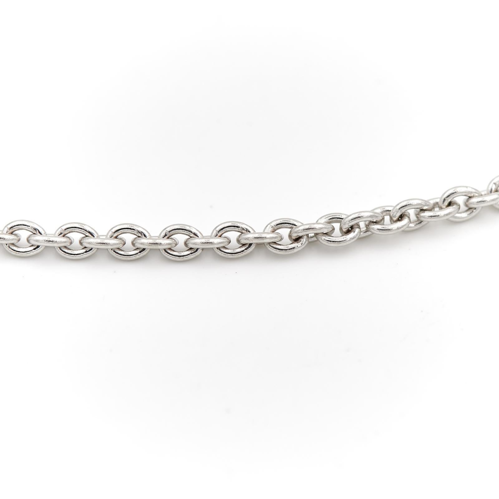 Chain Necklace White Gold In Excellent Condition For Sale In PARIS, FR