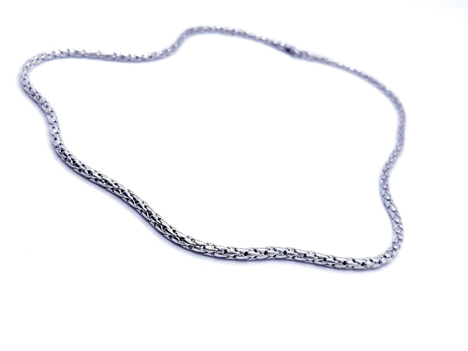 Women's Chain Necklace White Gold For Sale