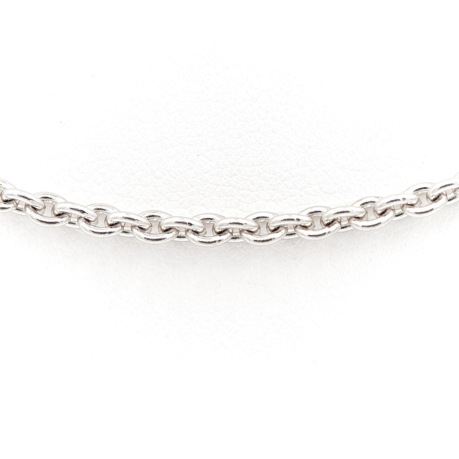 Chain Necklace White Gold For Sale 1