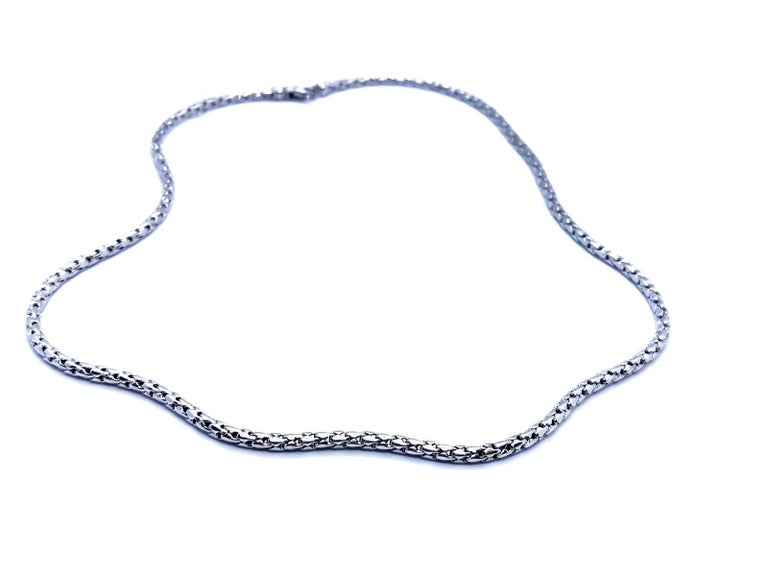 Chain Necklace White Gold For Sale at 1stDibs