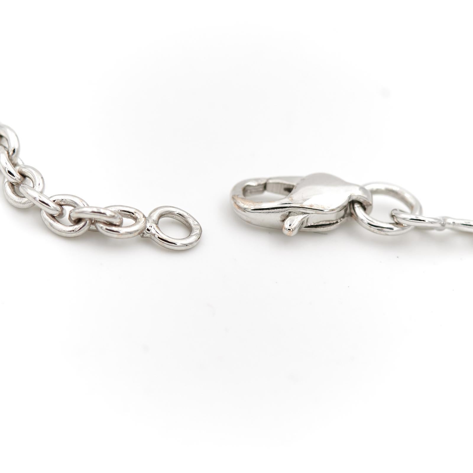 Chain Necklace White Gold For Sale 2
