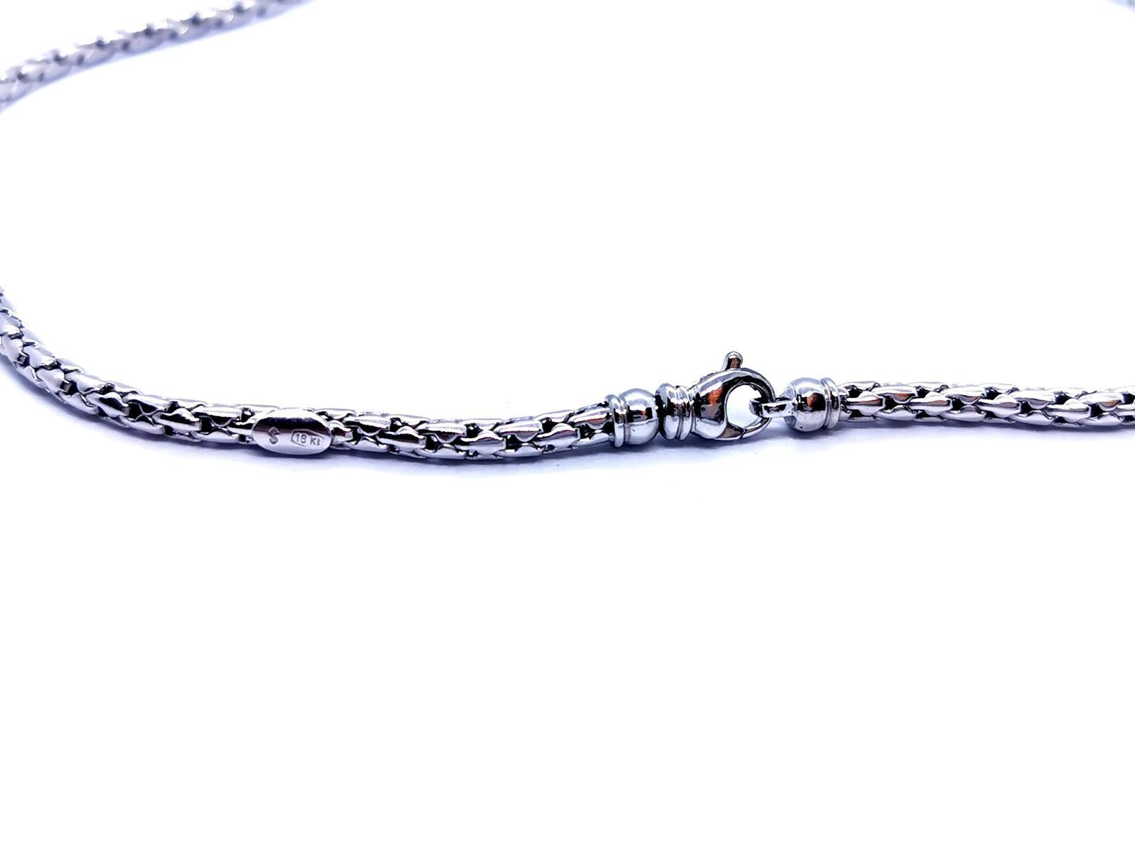 Chain Necklace White Gold For Sale 3