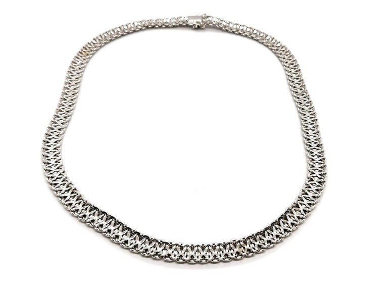 Chain Necklace White Gold For Sale at 1stDibs