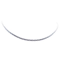Vintage Chain Necklace White Gold