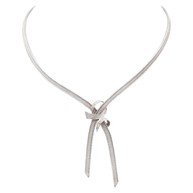 Chain Necklace White Gold For Sale at 1stDibs