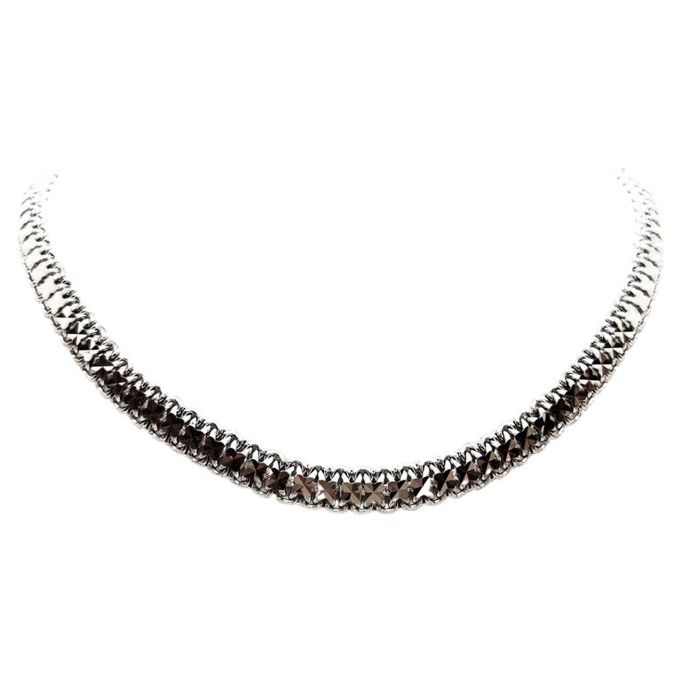 Chain Necklace White Gold For Sale at 1stDibs