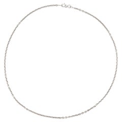 Vintage Chain Necklace White Gold