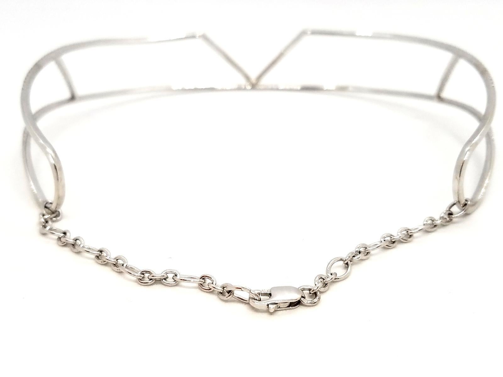 Chain Necklace White GoldDiamond For Sale 6