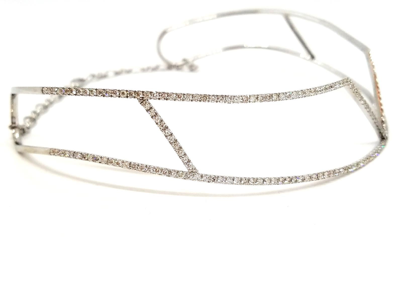 Chain Necklace White GoldDiamond For Sale 7