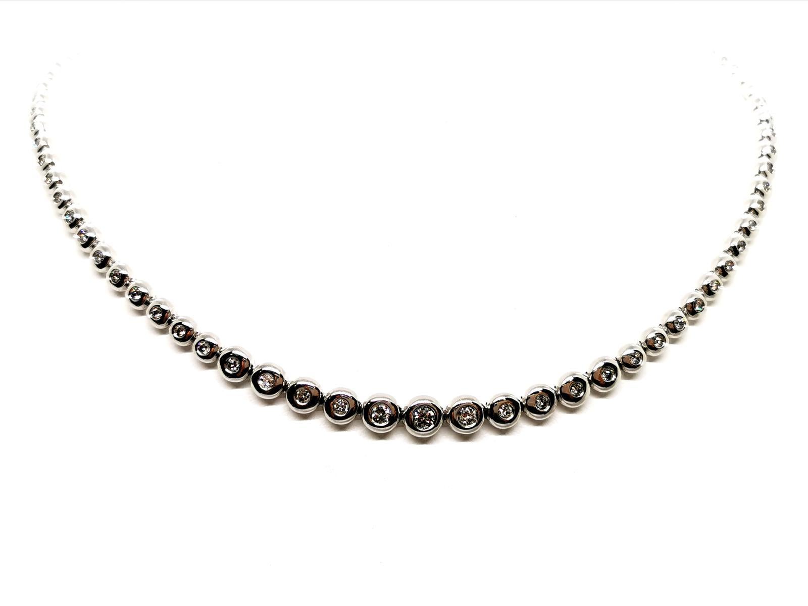 Chain Necklace White Gold Diamond 5