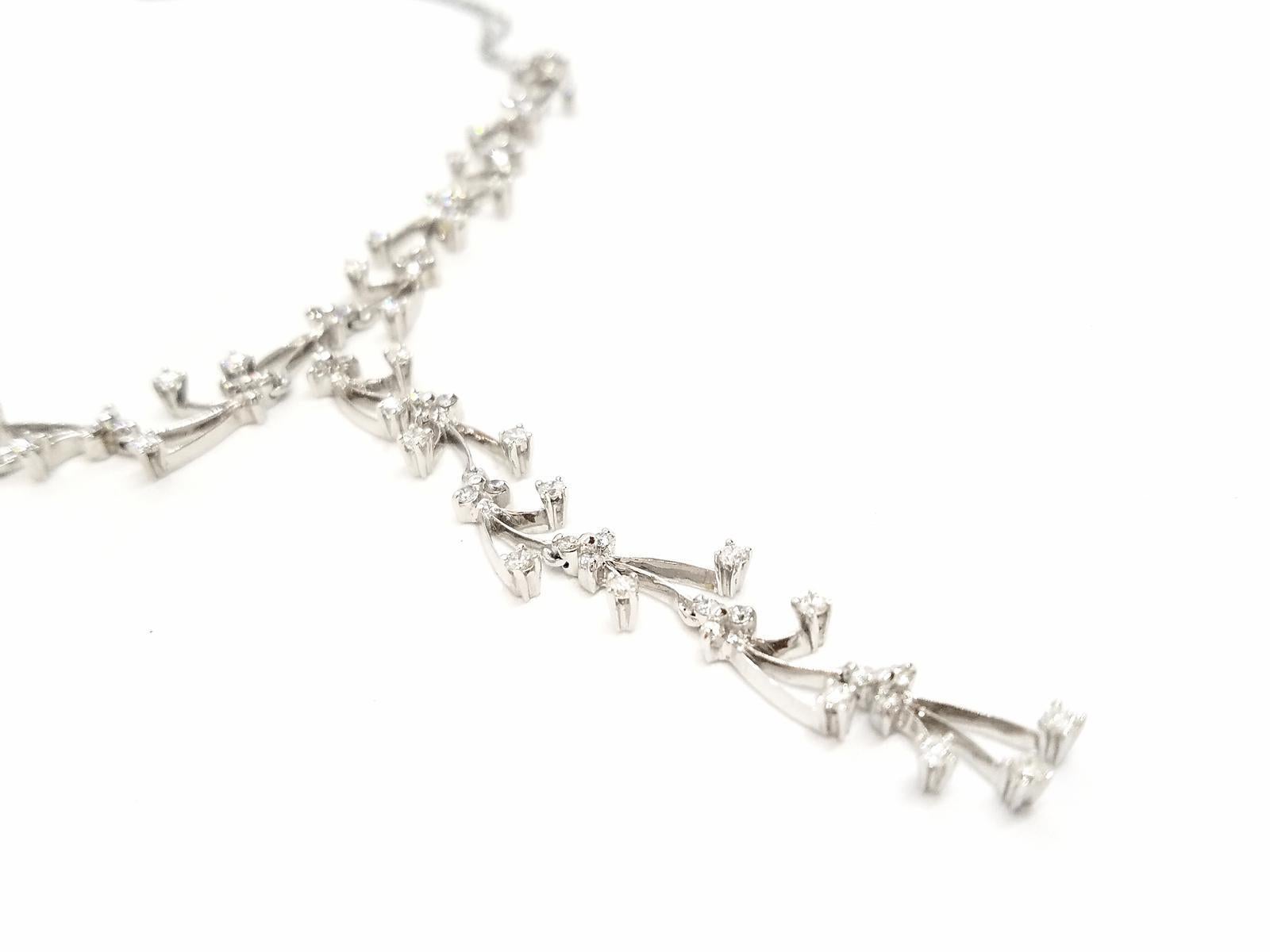 Chain Necklace White GoldDiamond For Sale 9