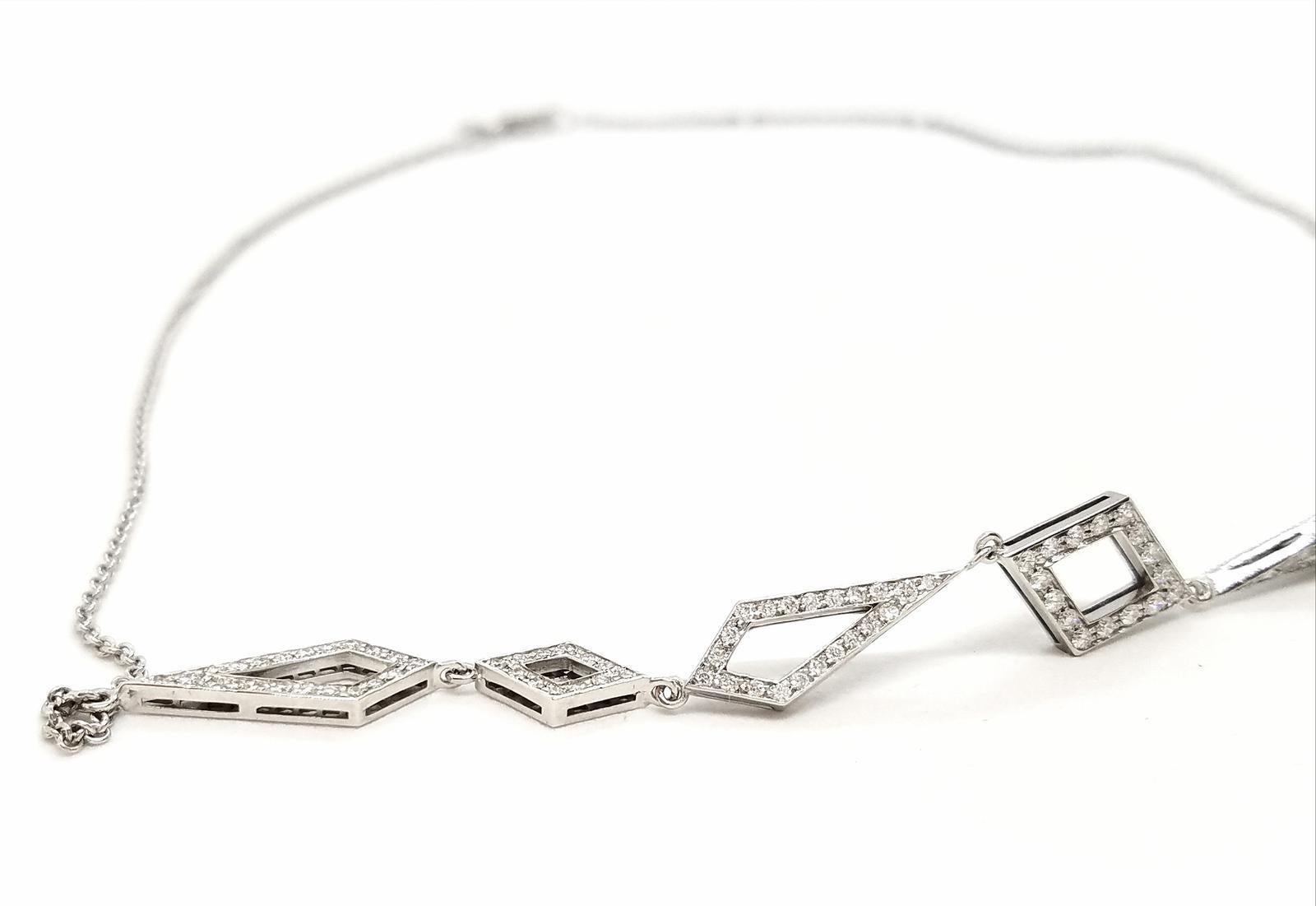 Kette Halskette WeißgoldDiamant im Angebot 10