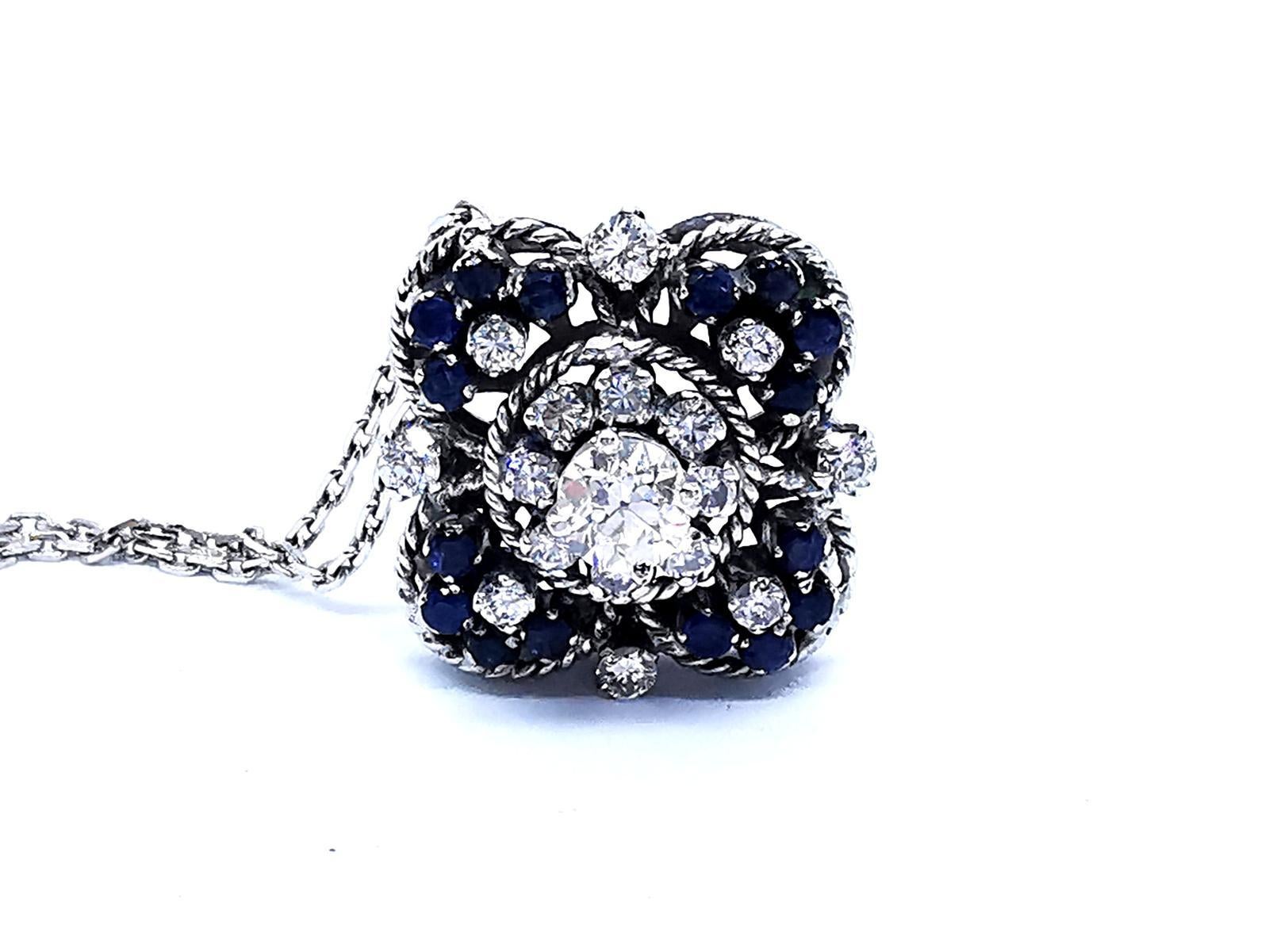 Chain Necklace White Gold Diamond 10