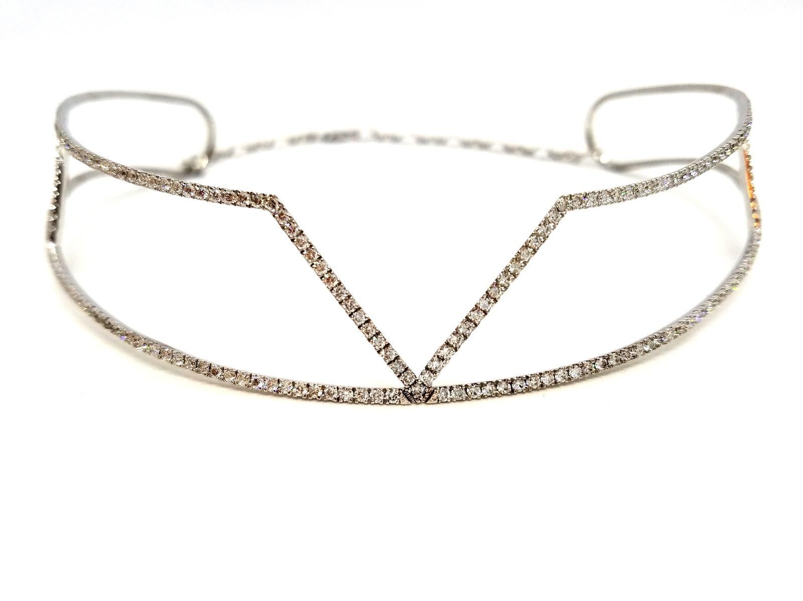 Chain Necklace White GoldDiamond For Sale 11