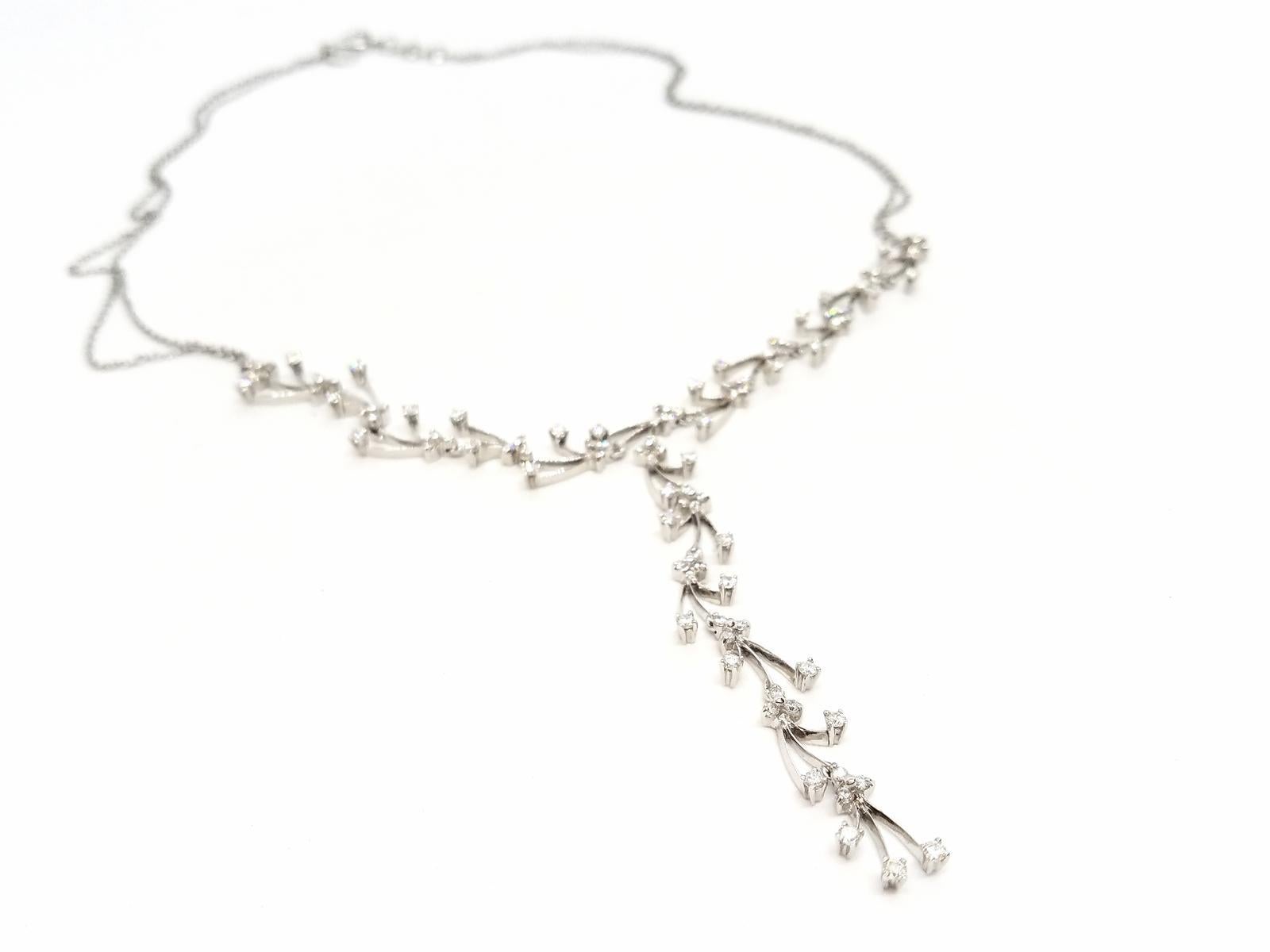 Chain Necklace White GoldDiamond For Sale 12