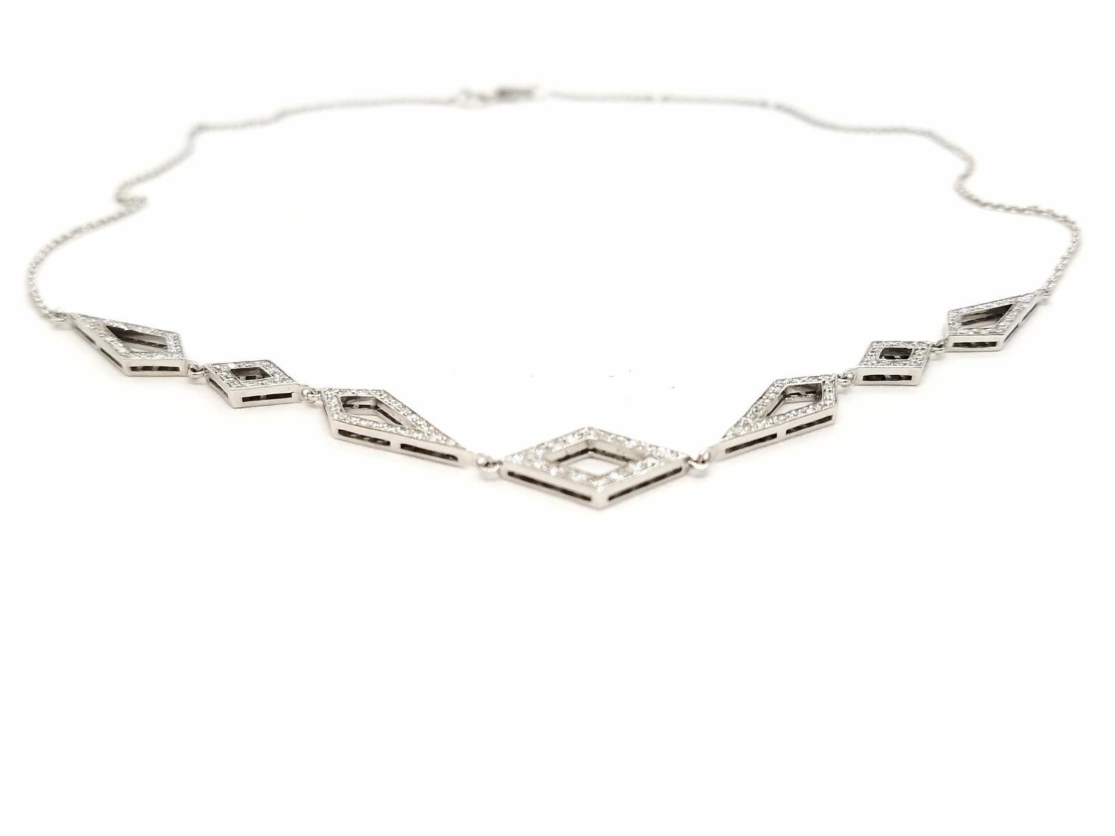 Kette Halskette WeißgoldDiamant im Angebot 12
