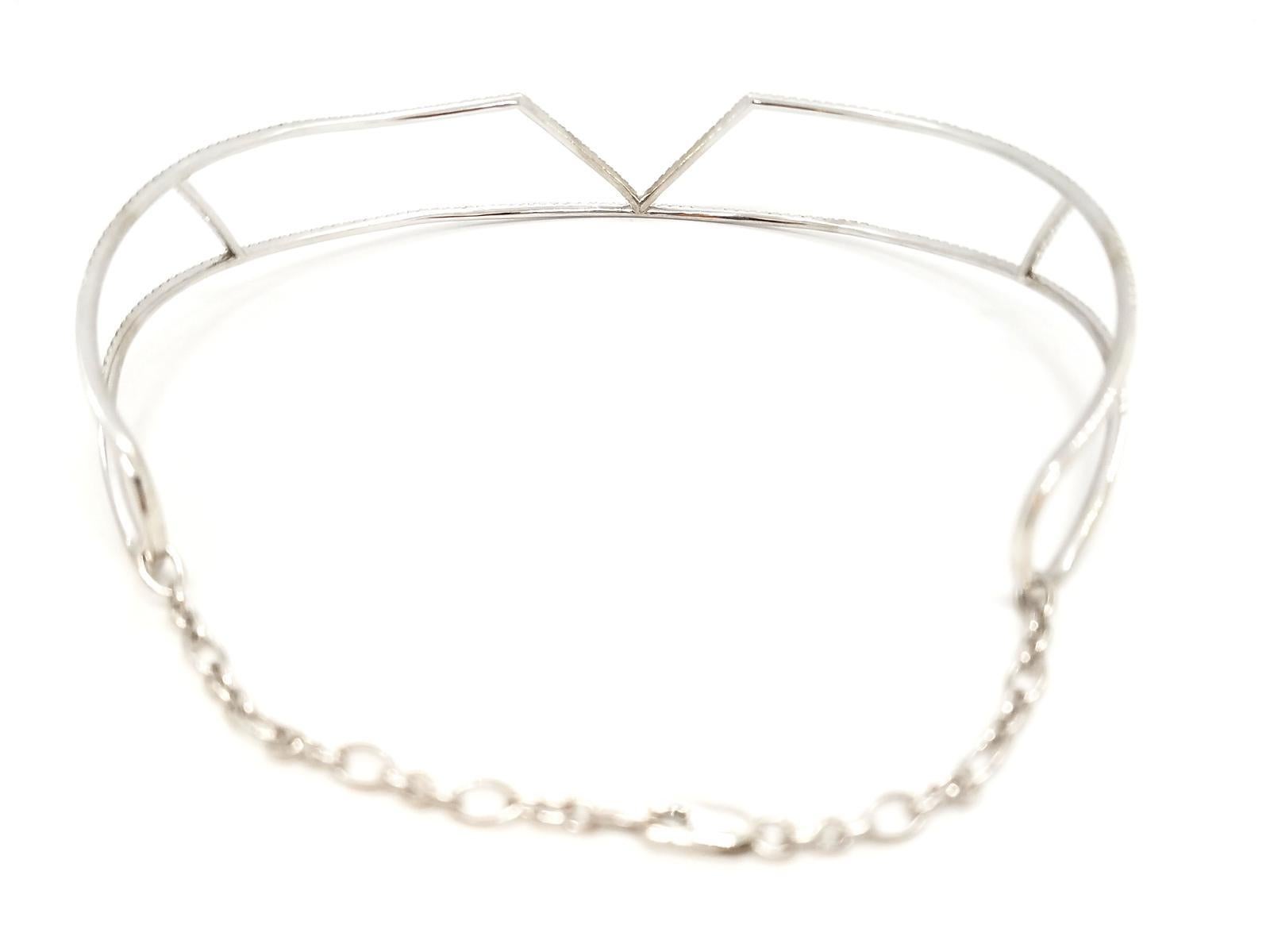 Chain Necklace White GoldDiamond For Sale 13