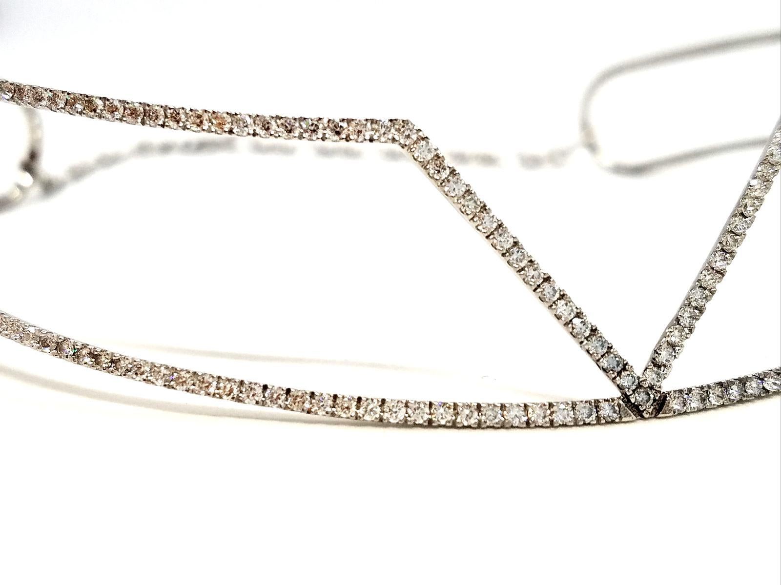 Chain Necklace White GoldDiamond For Sale 14