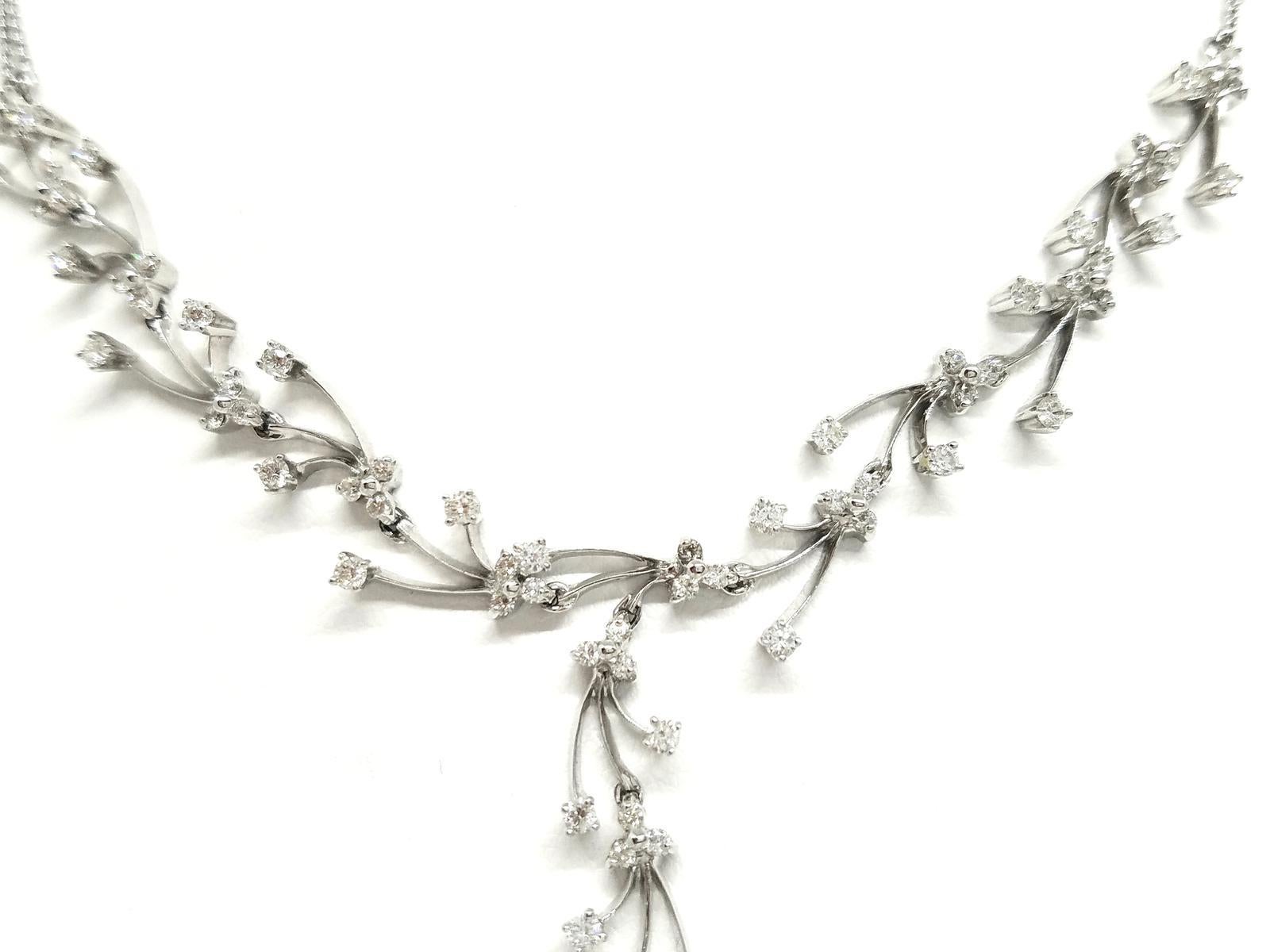 Chain Necklace White GoldDiamond For Sale 15