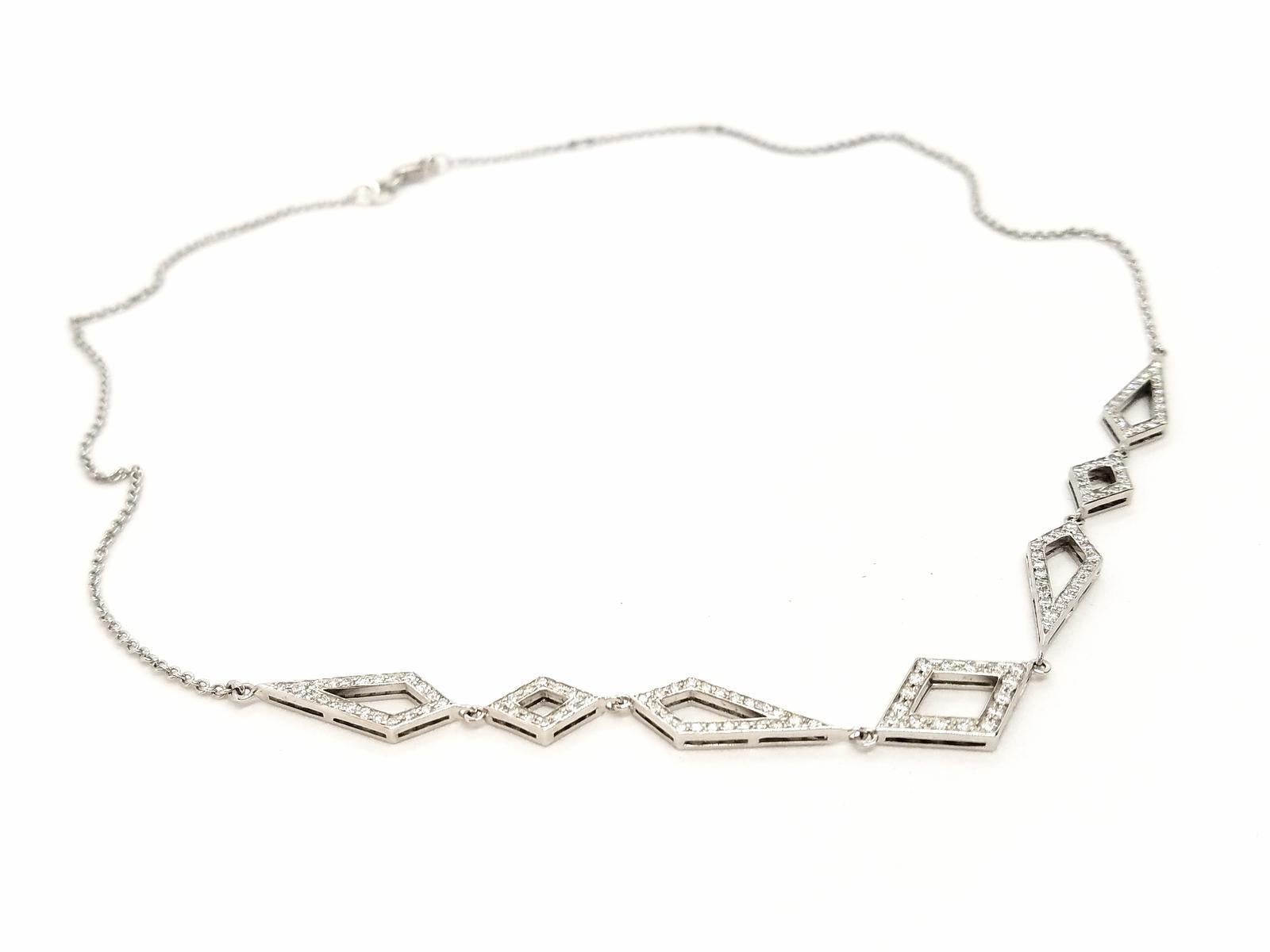 Kette Halskette WeißgoldDiamant im Angebot 15