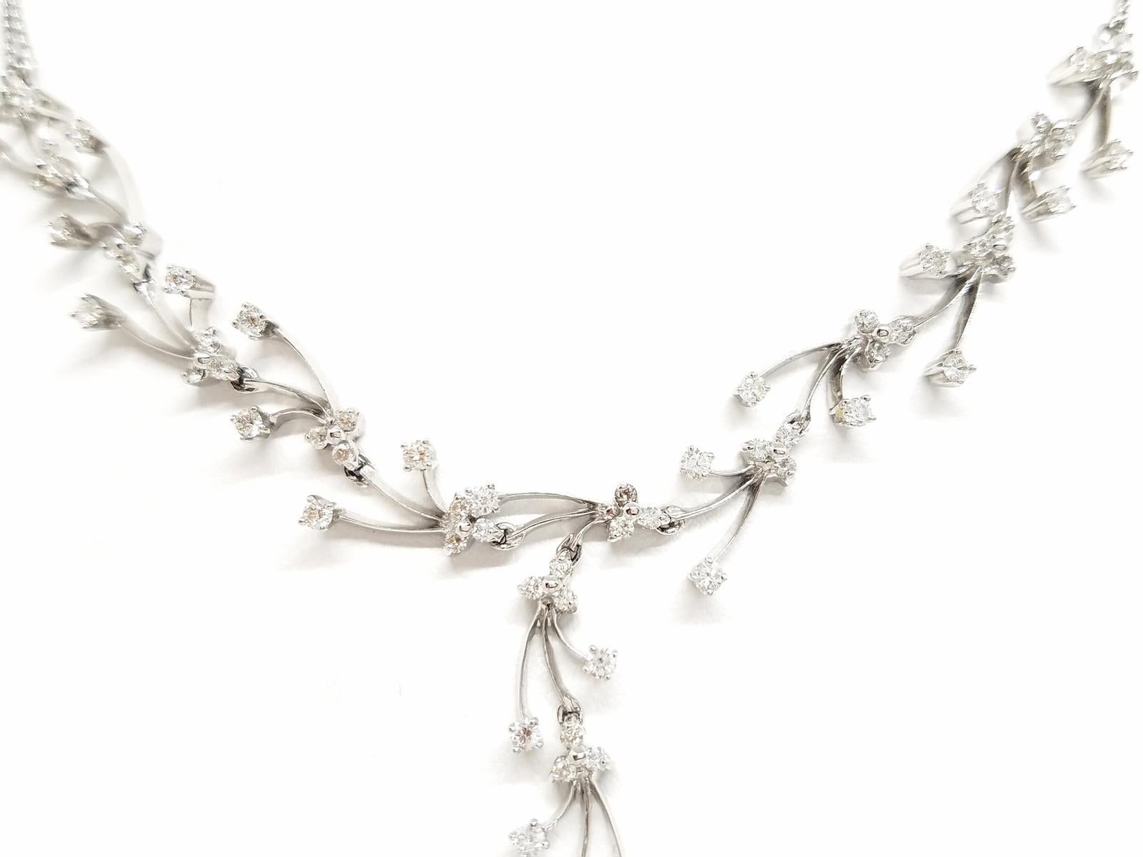 Chain Necklace White GoldDiamond For Sale 16