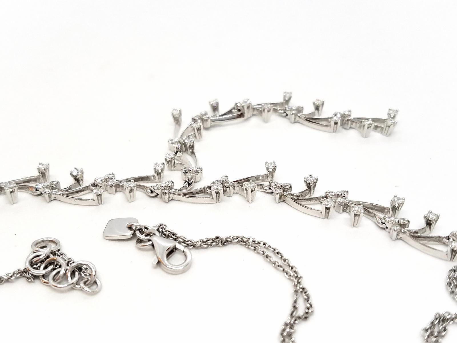 Women's Chain Necklace White GoldDiamond For Sale