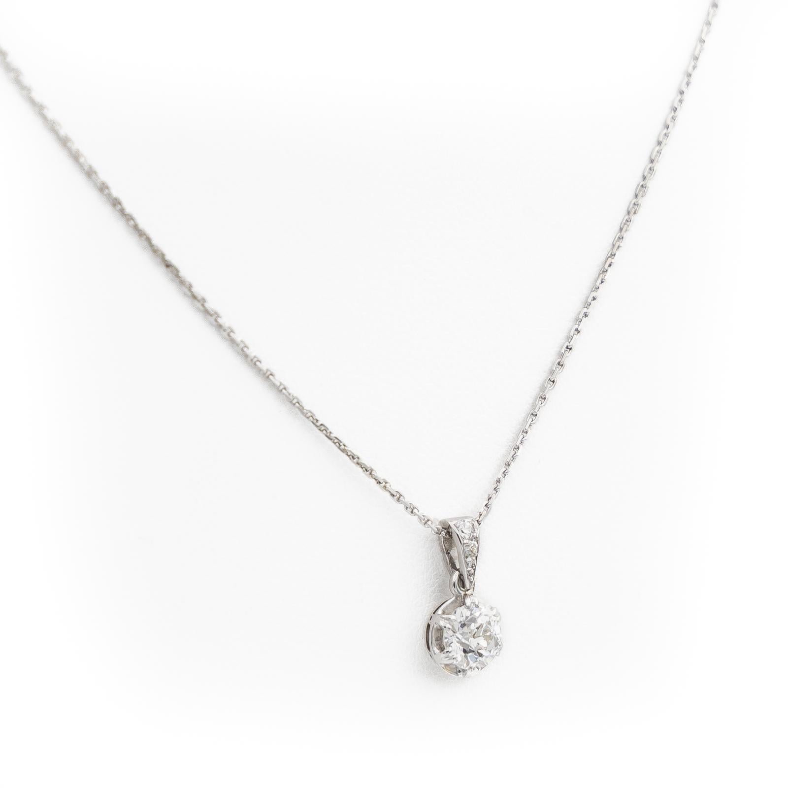 Chain Necklace White GoldDiamond In Excellent Condition For Sale In PARIS, FR