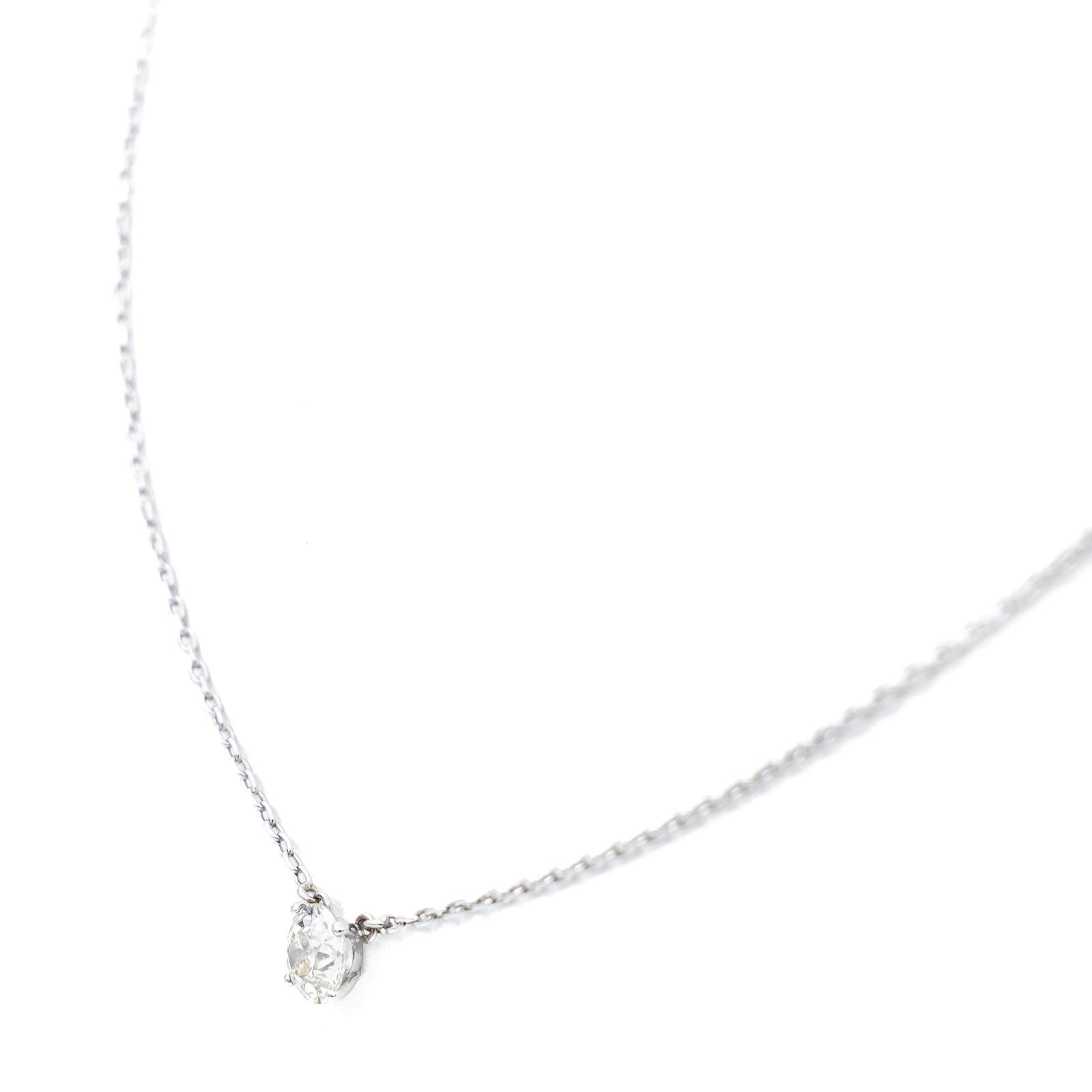 Chain Necklace White Gold Diamond In Excellent Condition In PARIS, FR
