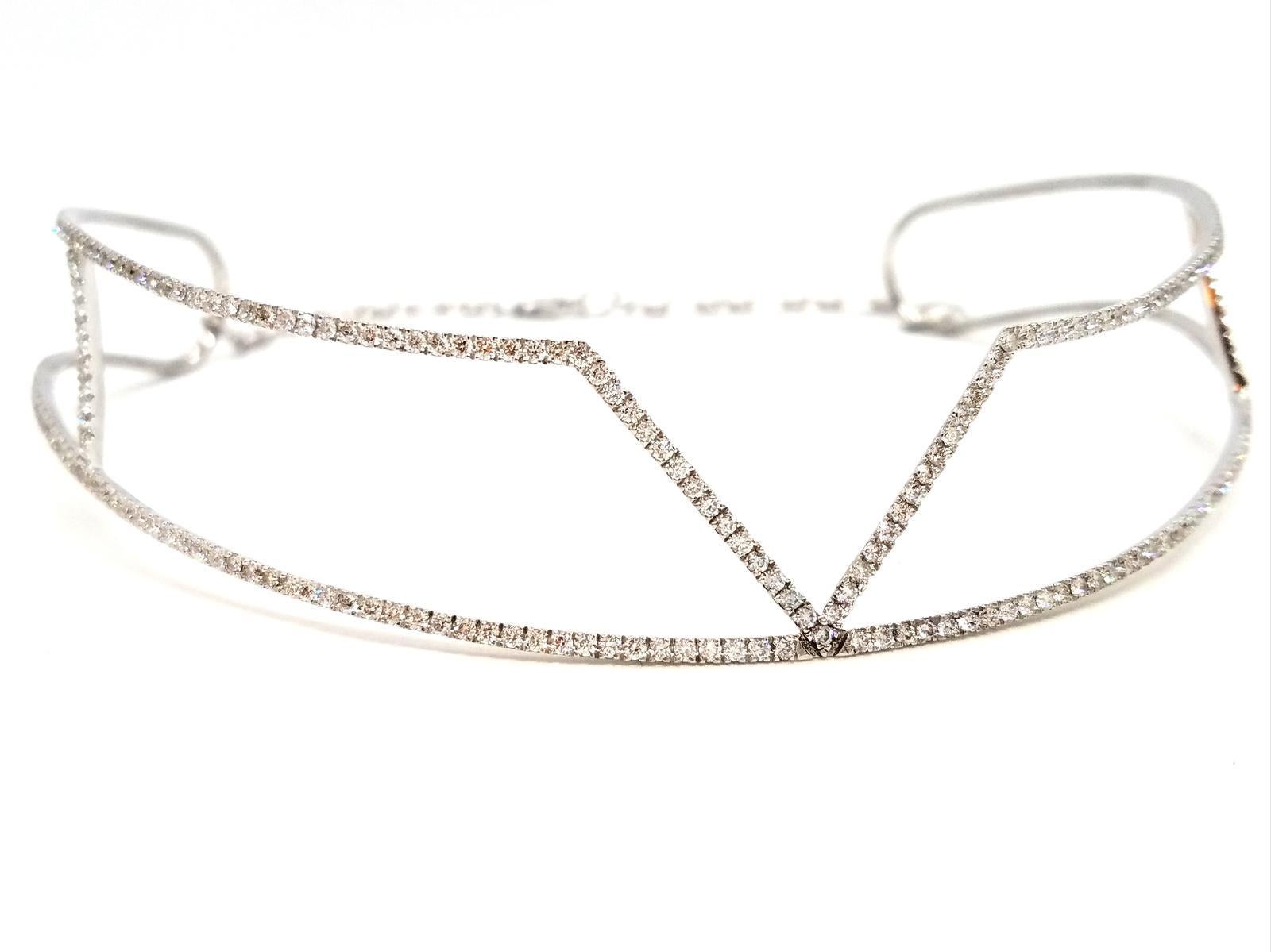 Chain Necklace White GoldDiamond For Sale 1