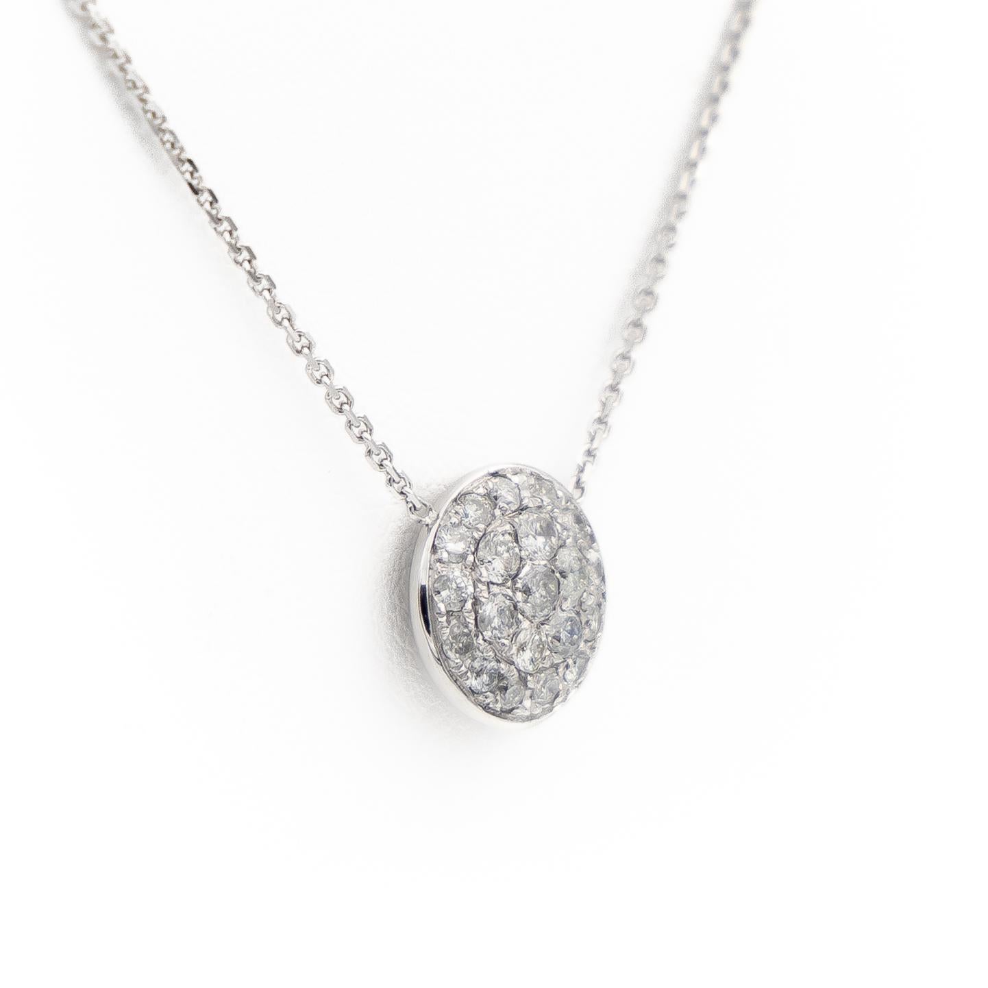 Brilliant Cut Chain Necklace White Gold Diamond