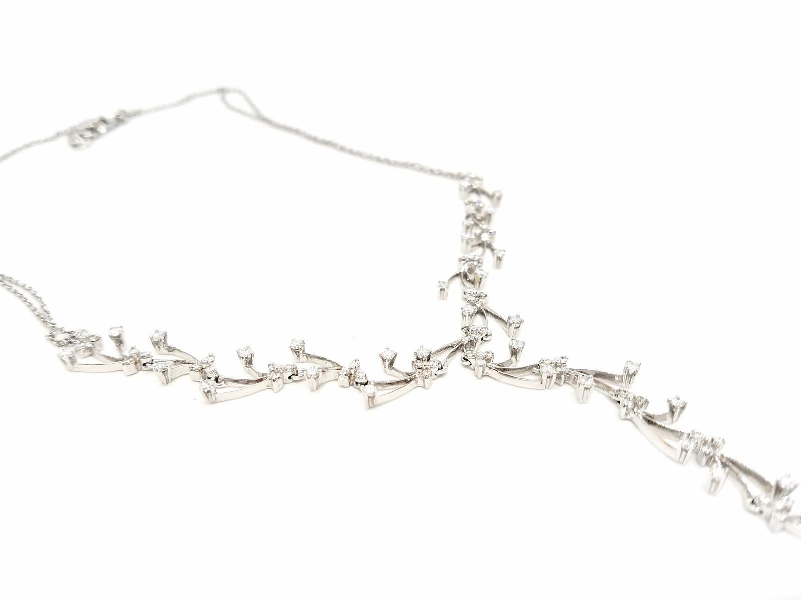 Chain Necklace White GoldDiamond For Sale 2