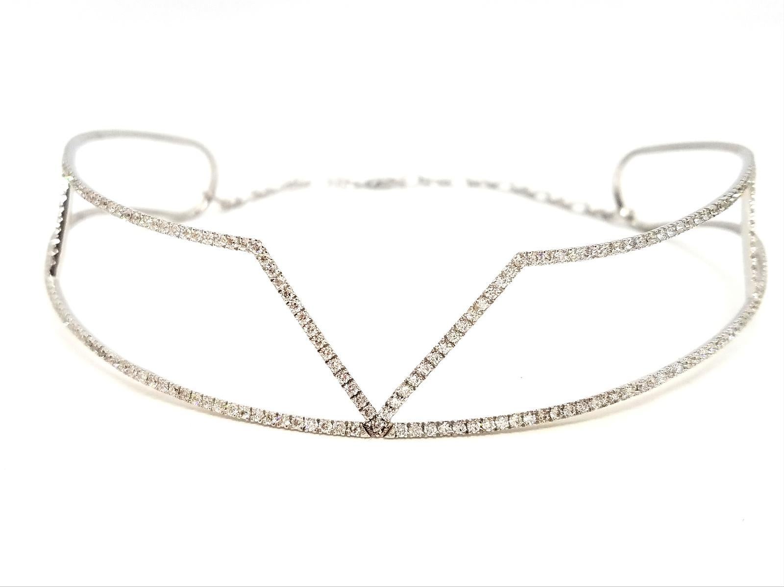 Chain Necklace White GoldDiamond For Sale 2