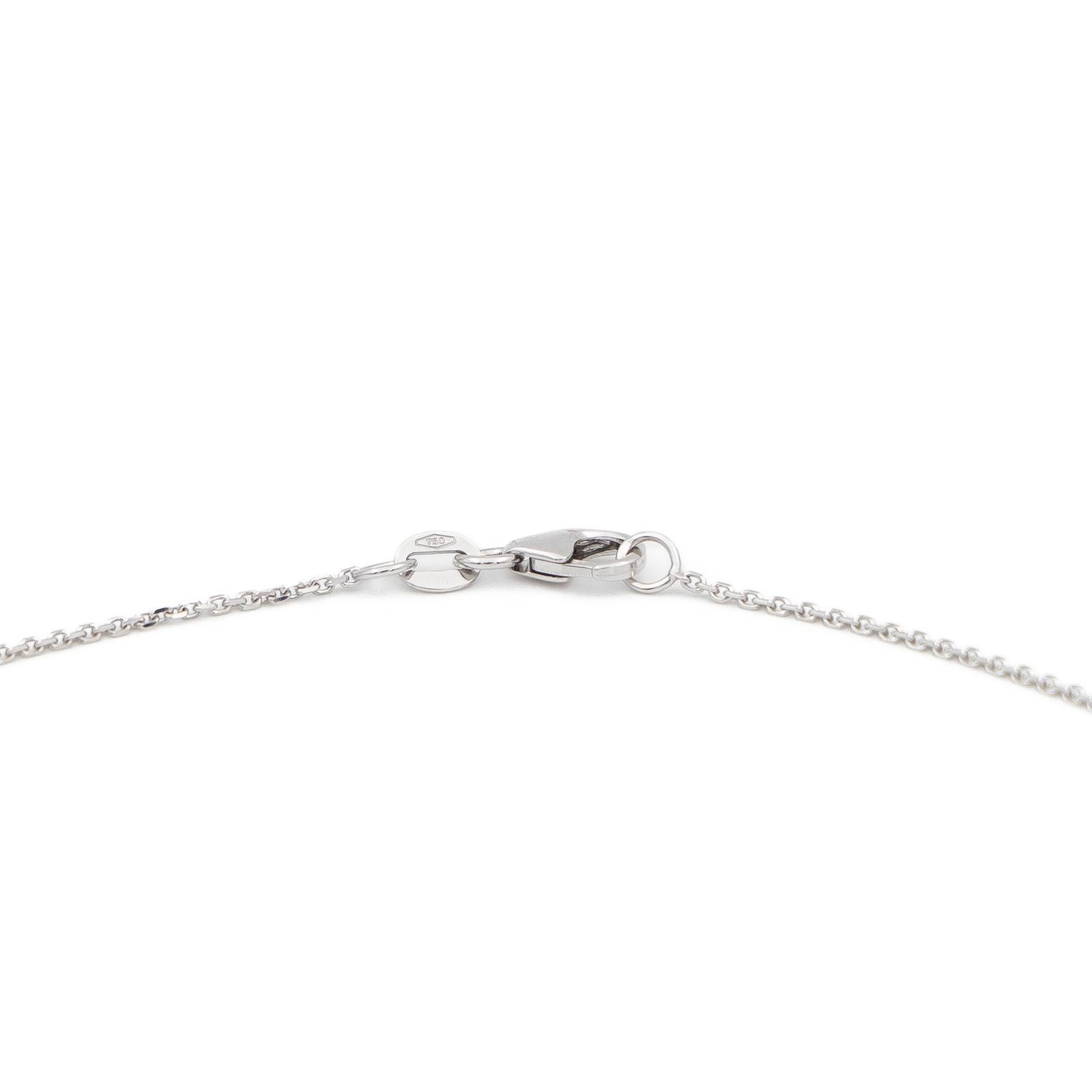 Chain Necklace White Gold Diamond In Excellent Condition In PARIS, FR