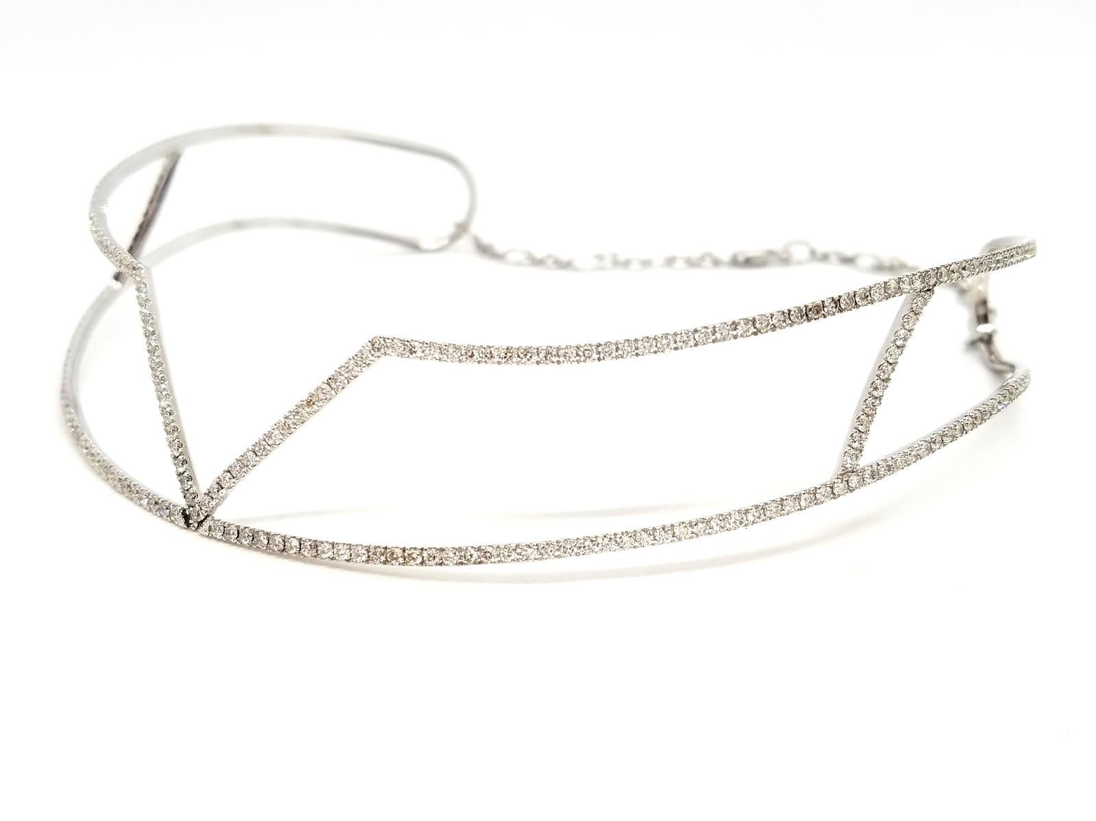 Chain Necklace White GoldDiamond For Sale 3