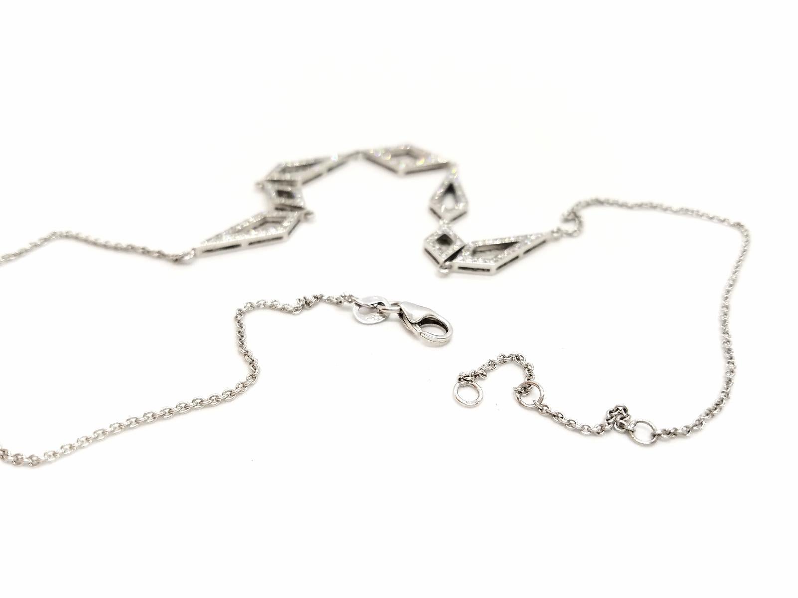 Kette Halskette WeißgoldDiamant im Angebot 3